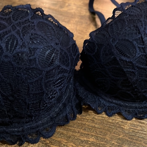 VS PINK push up bra Navy Lace 34D - Picture 5 of 10
